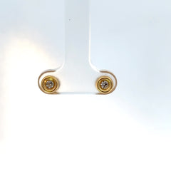 Topos oro amarillo circon bisel