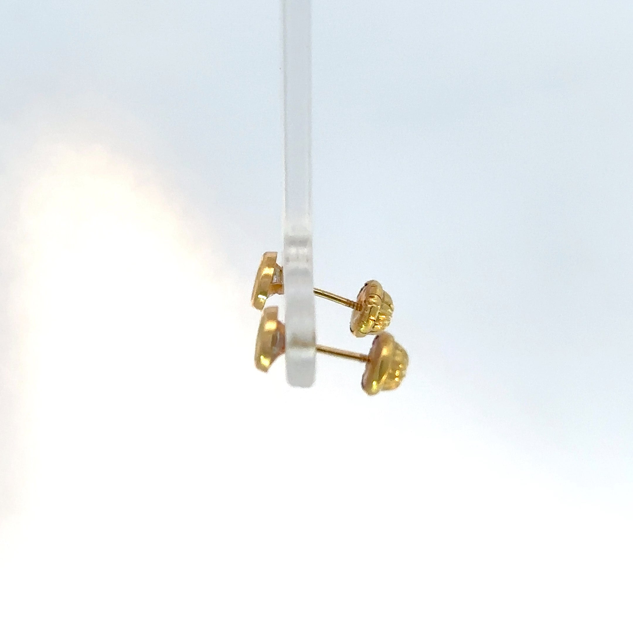 Topos oro amarillo circon bisel