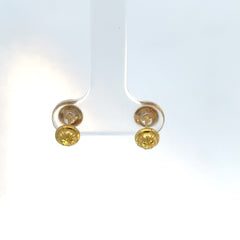 Topos oro amarillo circon bisel