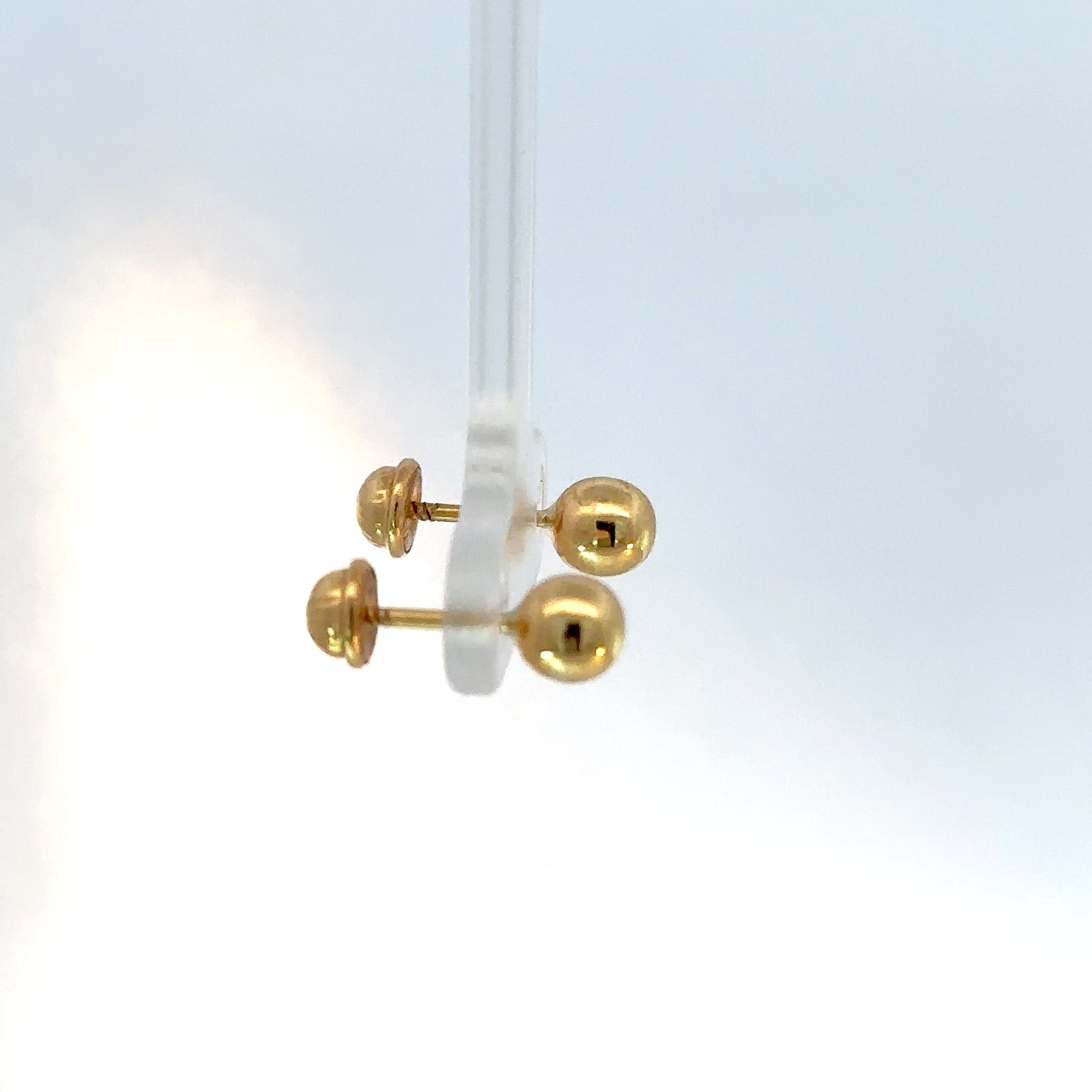 Aretes Bola en Oro Amarillo 6mm