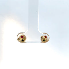 Aretes Trébol Circones de Colores