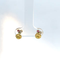 Aretes Trébol Circones de Colores