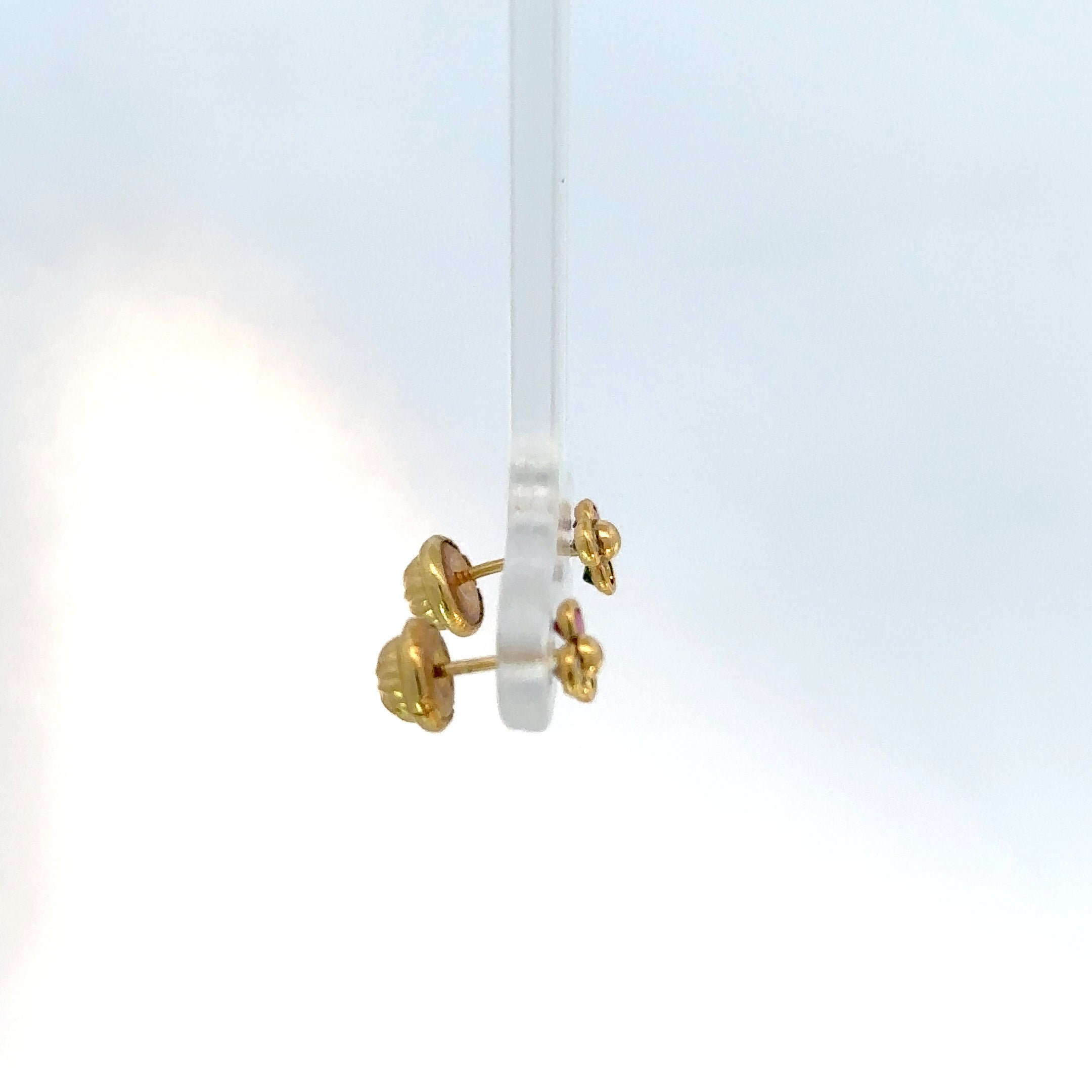 Aretes Trébol Circones de Colores