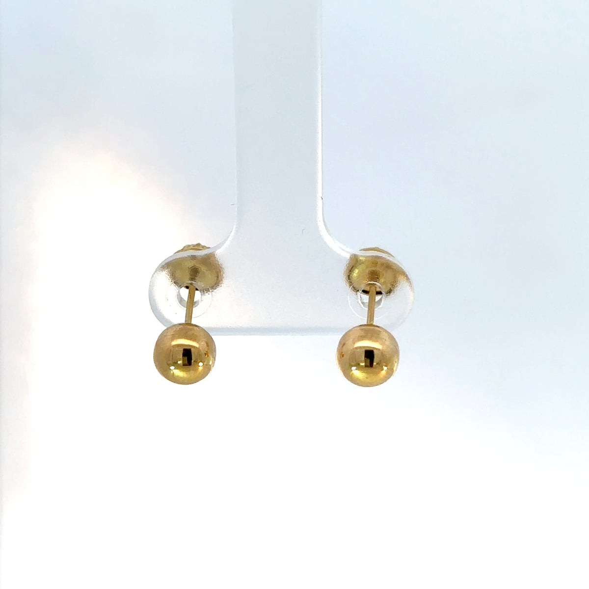 Aretes Bola en Oro Amarillo 8mm