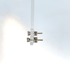 Aretes Moissanita en Oro Blanco