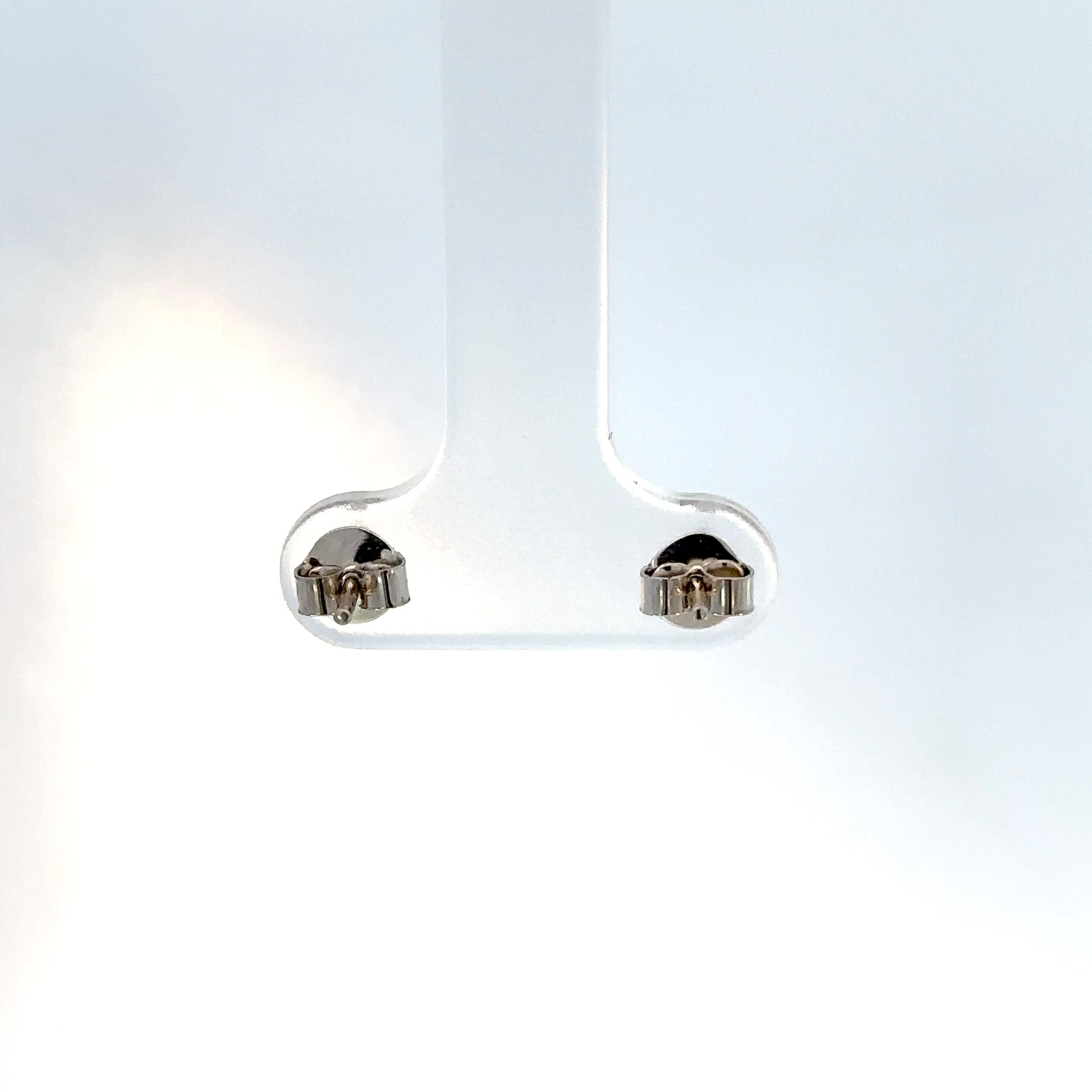 Aretes Moissanita en Oro Blanco