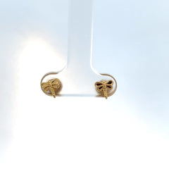 Aretes de Libélula en Oro Amarillo