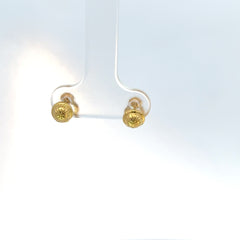 Aretes con Circones en Oro Amarillo