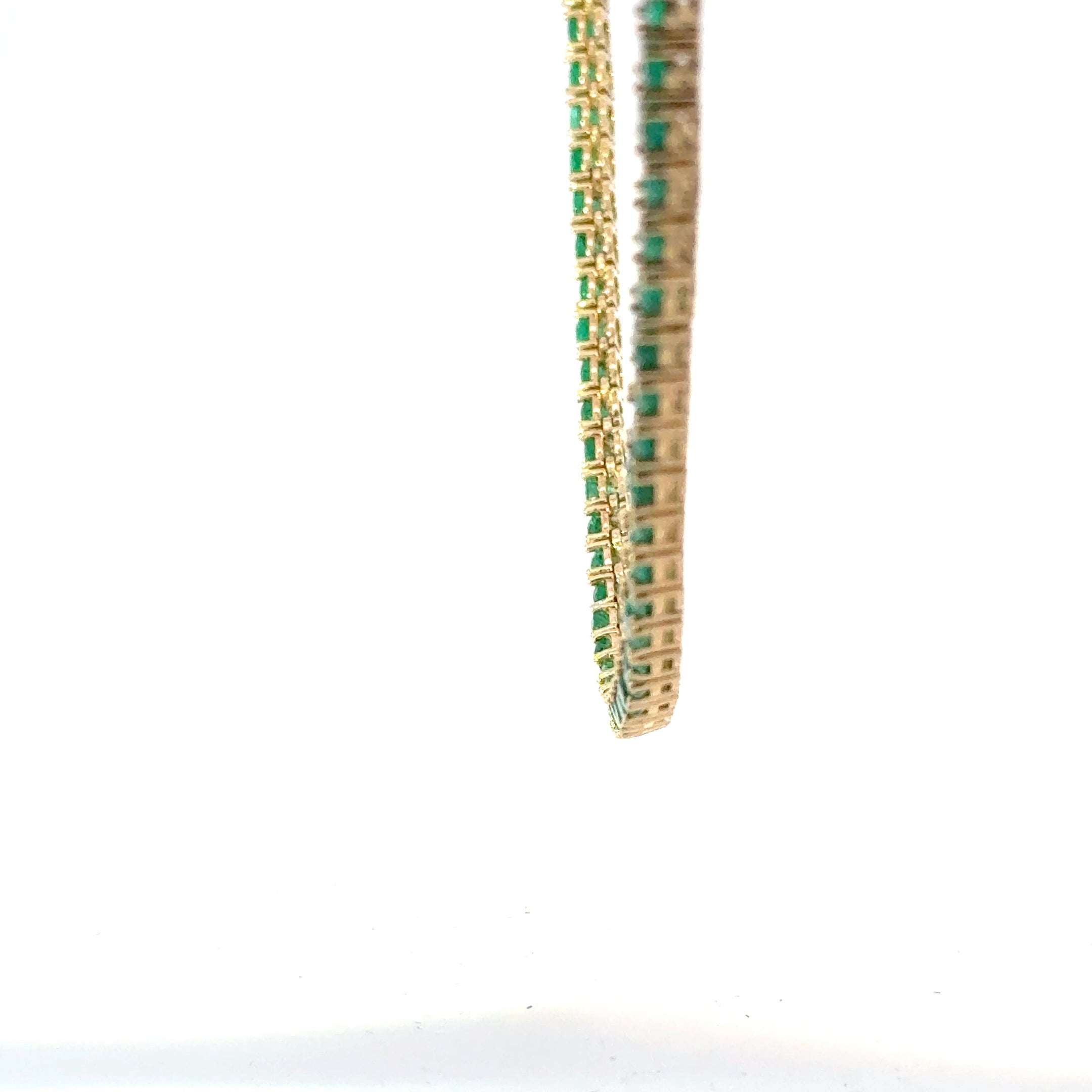 Cadena Tennis oro amarillo esmeraldas naturales