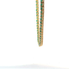 Cadena Tennis oro amarillo esmeraldas naturales