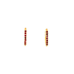 Candongas oro amarillo rubies