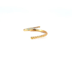 Anillo Floritura abierta Diamantes - Oro amarillo