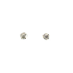 Aretes con Diamantes 0.32 ct - Oro blanco
