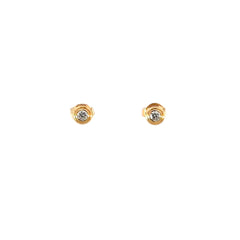 Topos en Oro Amarillo con Diamantes bisel