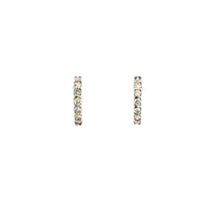 Candongas con diamantes - Oro blanco