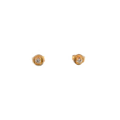 Aretes con Diamantes 0.06 ct - Oro amarillo