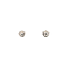 Aretes con Moissanitas 0.12 ct - Oro blanco