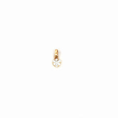 Dije Ilusión pequeño con diamantes - Oro amarillo