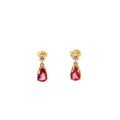 Aretes Turmalina y moissanita