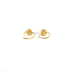 Aretes Corazón Silueta - Oro amarillo