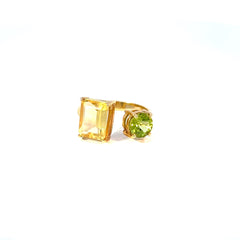 Anillo Toi et moi - Citrino y Peridoto