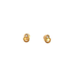 Topos oro amarillo circón aro bisel pequeños