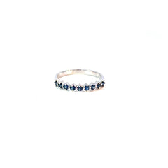 Cintillo Cross Zafiros azules - Oro blanco
