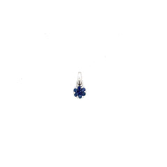 Dije Ilusión pequeño con Zafiros azules - Oro blanco