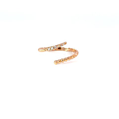 Anillo Floritura abierta Diamantes - Oro rosado