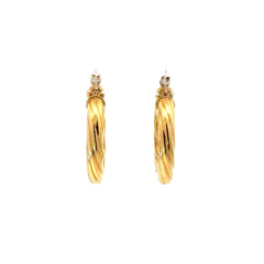 Candongas oro amarillo tipo melcocha