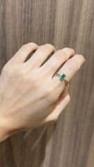 Anillo Esmeralda doble aro