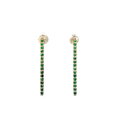 Aretes esmeralda en línea - Oro blanco