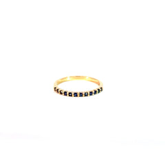 Cintillo Zafiros azules - Oro amarillo